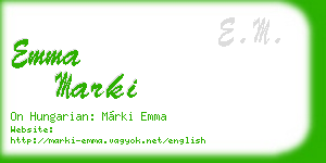 emma marki business card